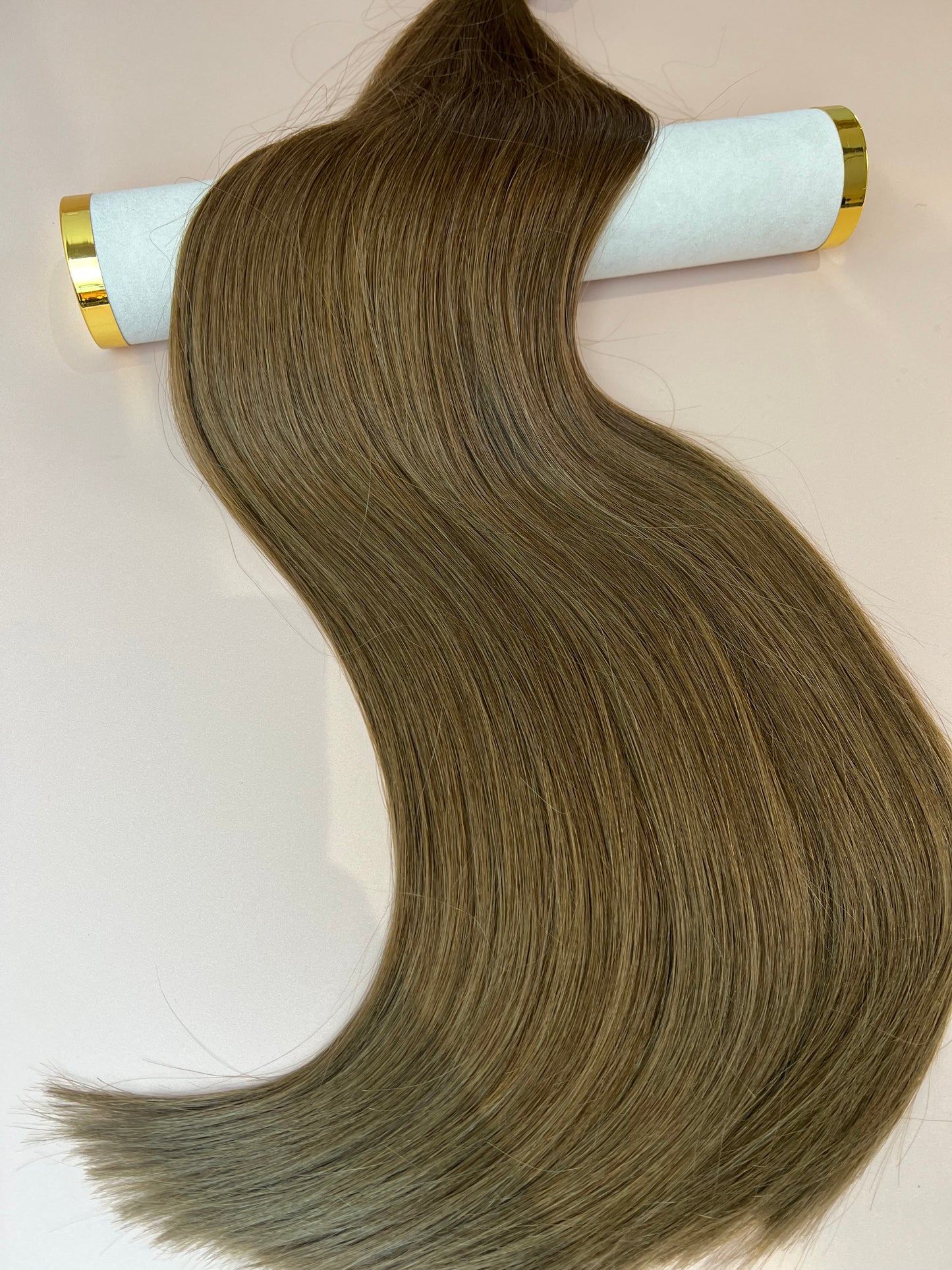 8CNew Light Warm Brown 24” Tape Hair Extensions - Ladylux