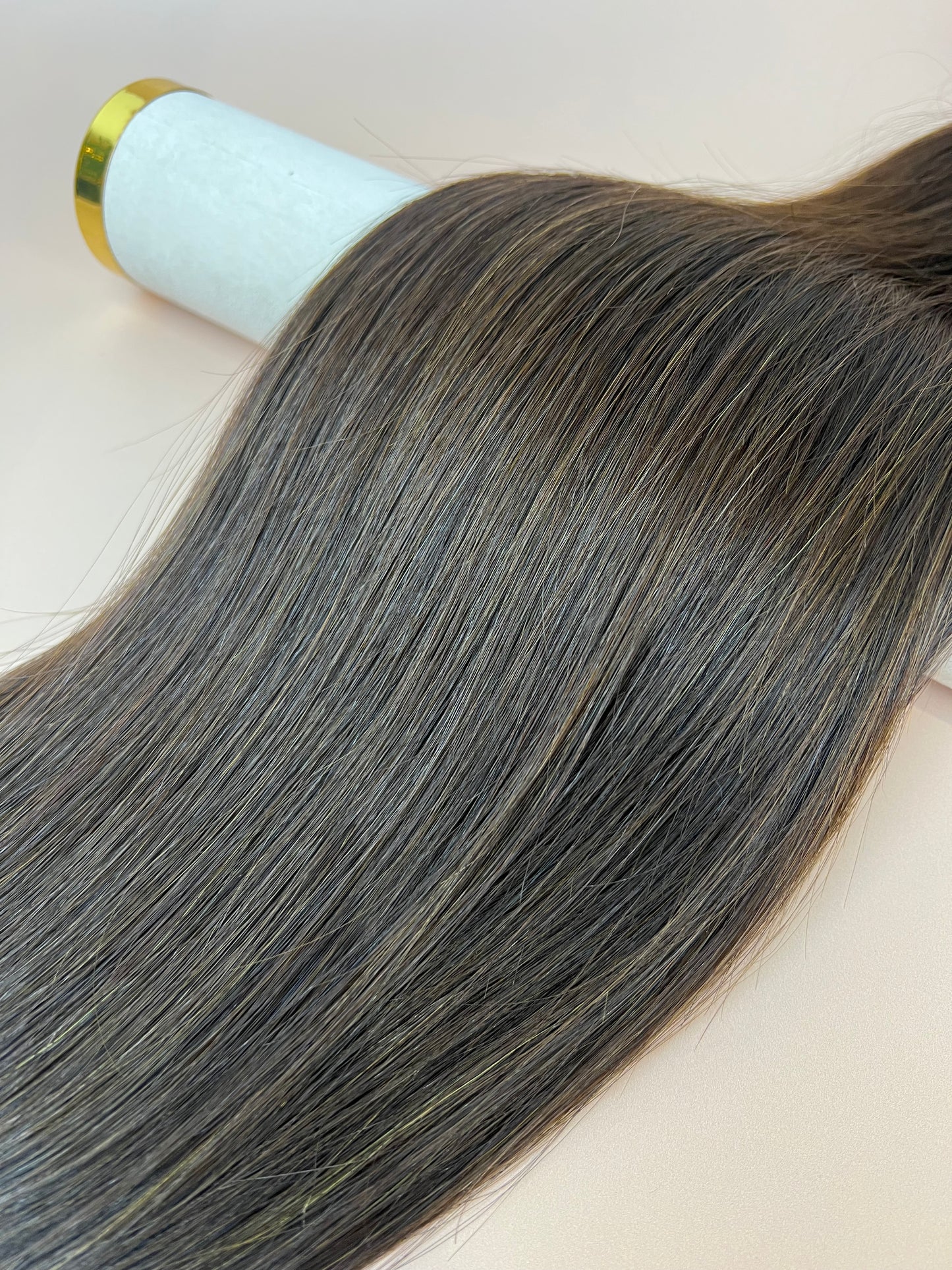8c Natural Brown 24" Tape Hair Extensions - Ladylux