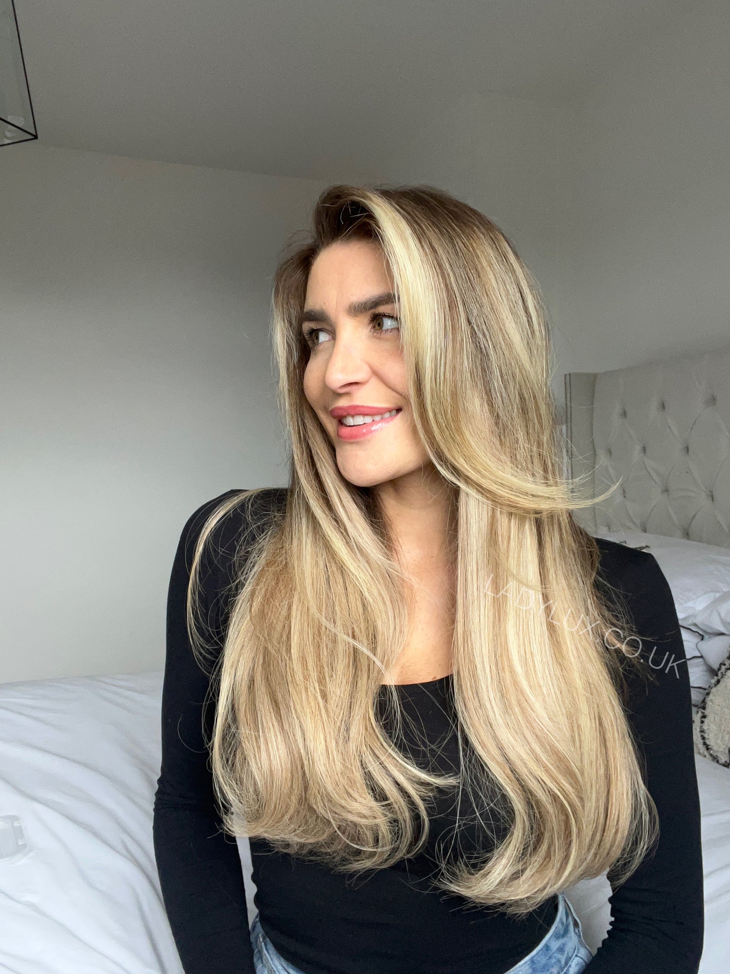 20” Deluxe 200g Human Hair - shade Toasted Honey Glaze - Ladylux