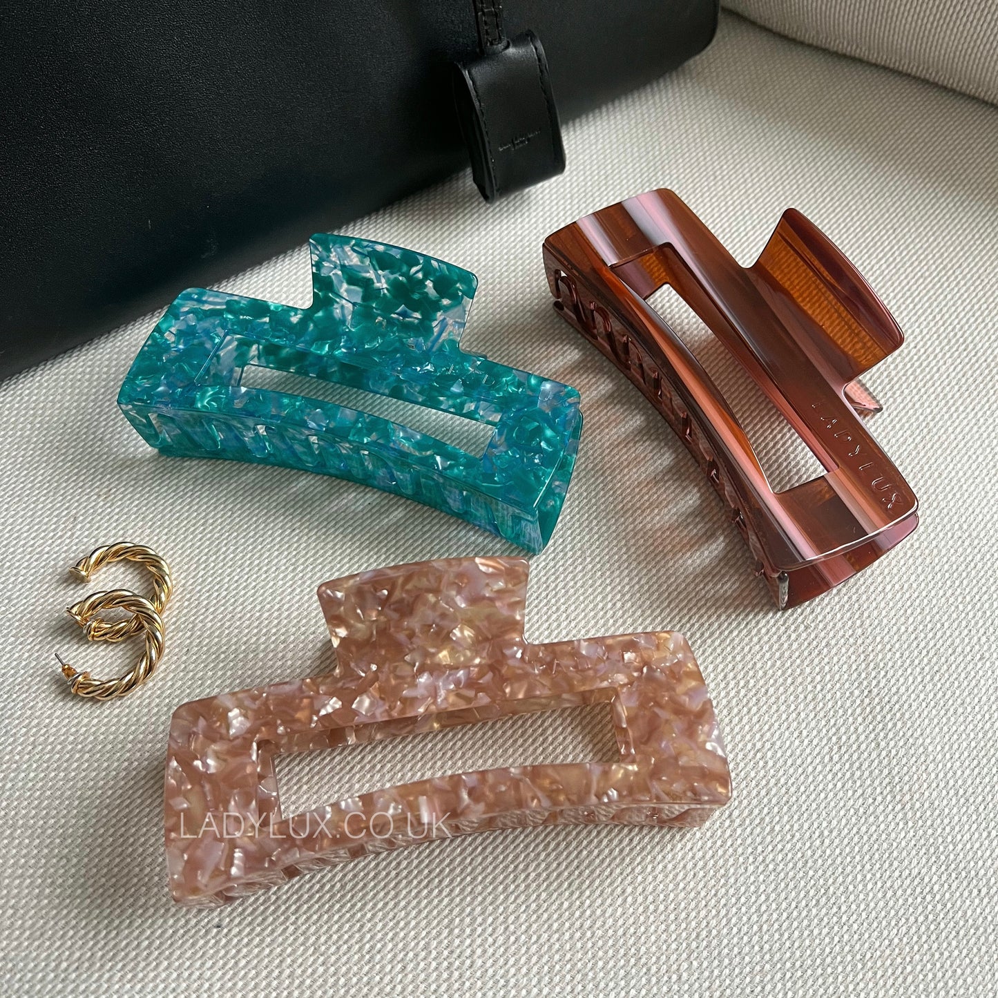 XXL Large Jumbo Claw Clip - Toffee Popcorn - Ladylux